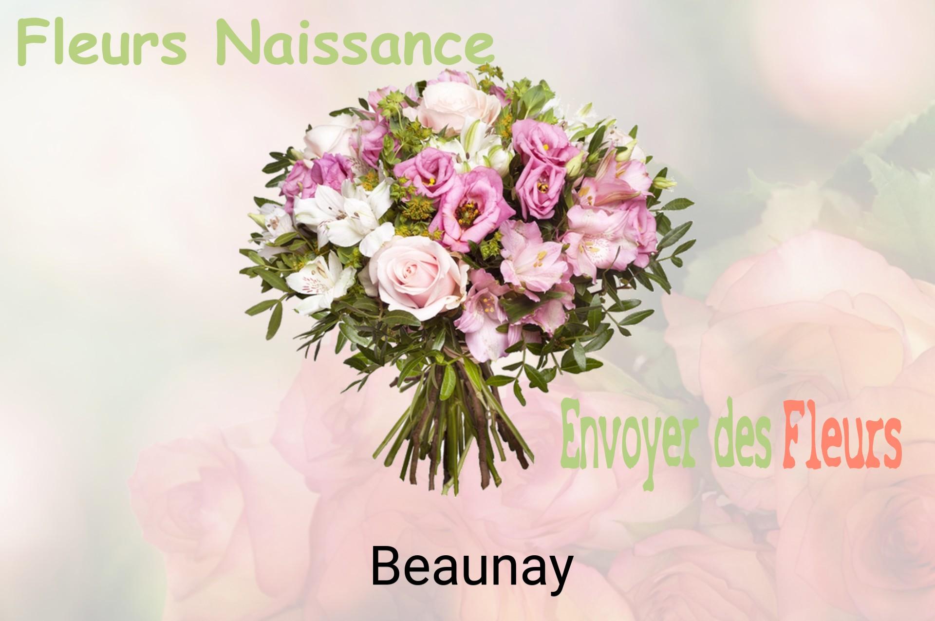 Bouquet de fleurs de naissance livré à Beaunay
